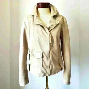 TOMMY  HILFIGER faux suede moto jacket size medium